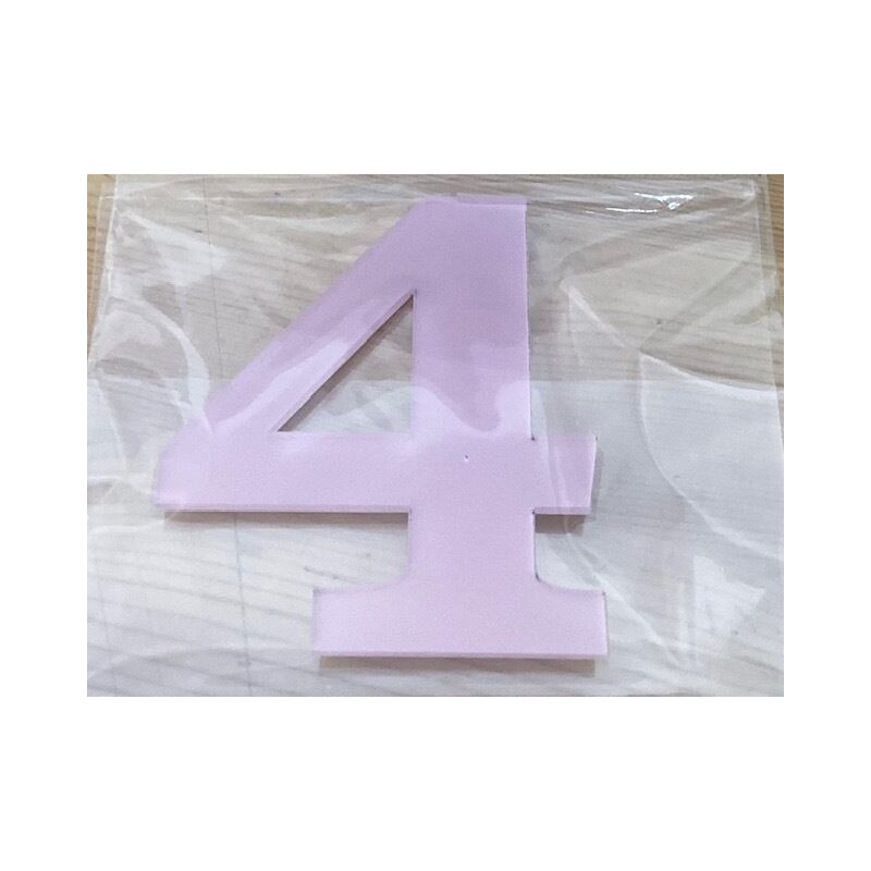 Numero 4 acrilico - rosa