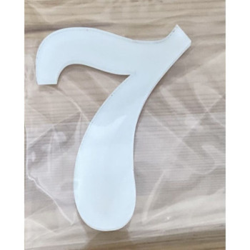 Numero 7 acrilico - branco