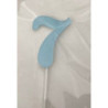 Numero 7 acrilico - azul