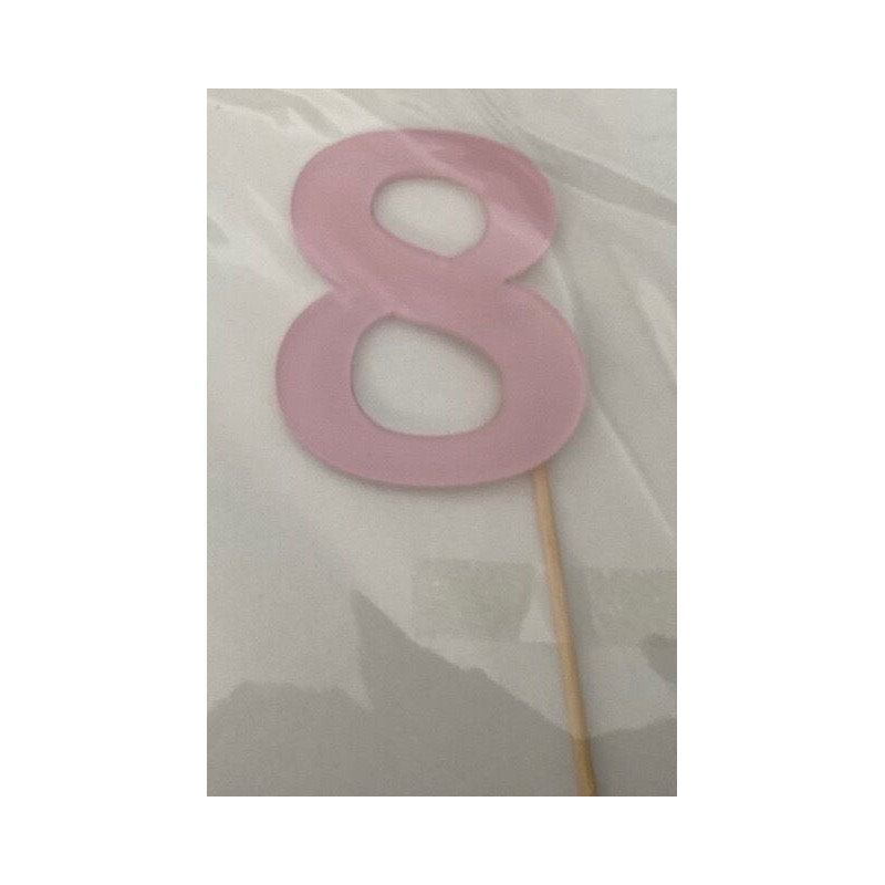Numero 8 acrilico - rosa