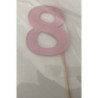 Numero 8 acrilico - rosa