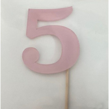 Numero 5 acrilico - rosa