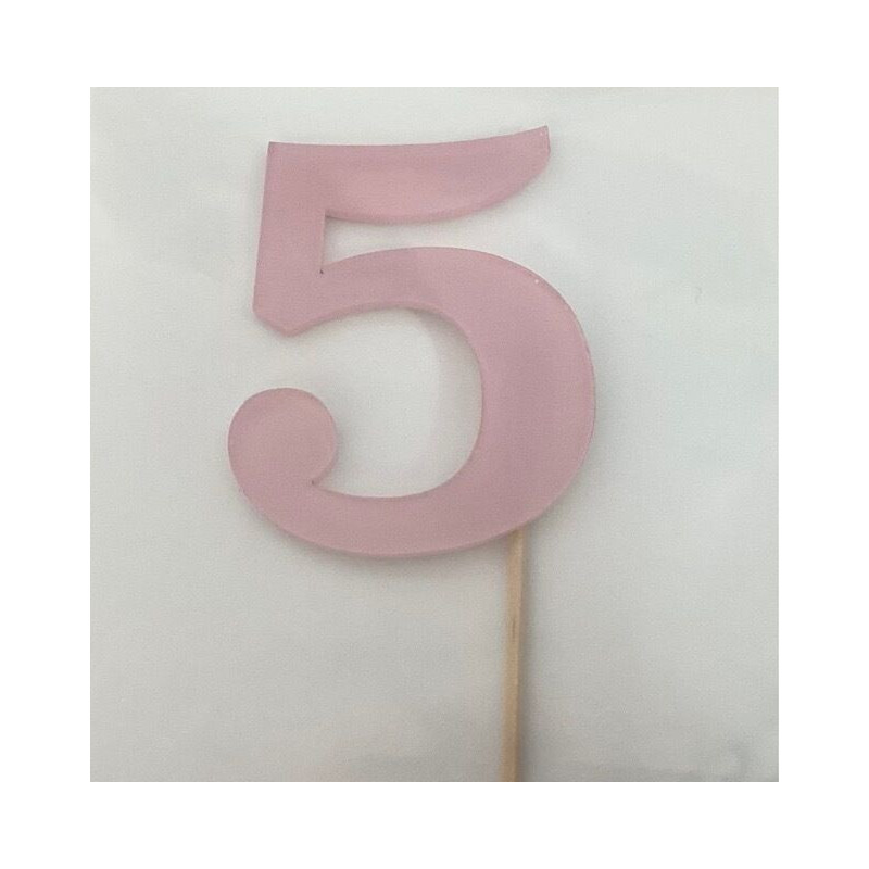 Numero 5 acrilico - rosa