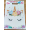 10 sacos para lembranças 16,3x25,5cm unicórnio
