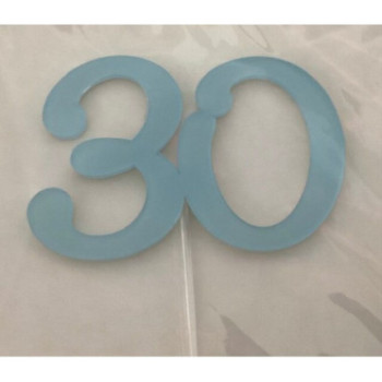 Numero 30 acrilico - azul