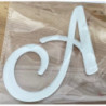 Letra A acrilico - branco