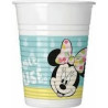 8 Copos Plástico 200ml - Minnie tropical