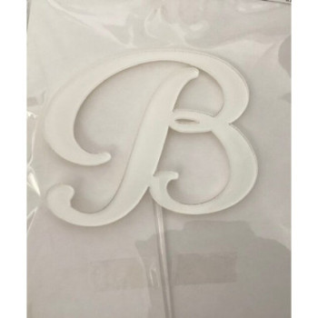 Letra B acrilico - branco