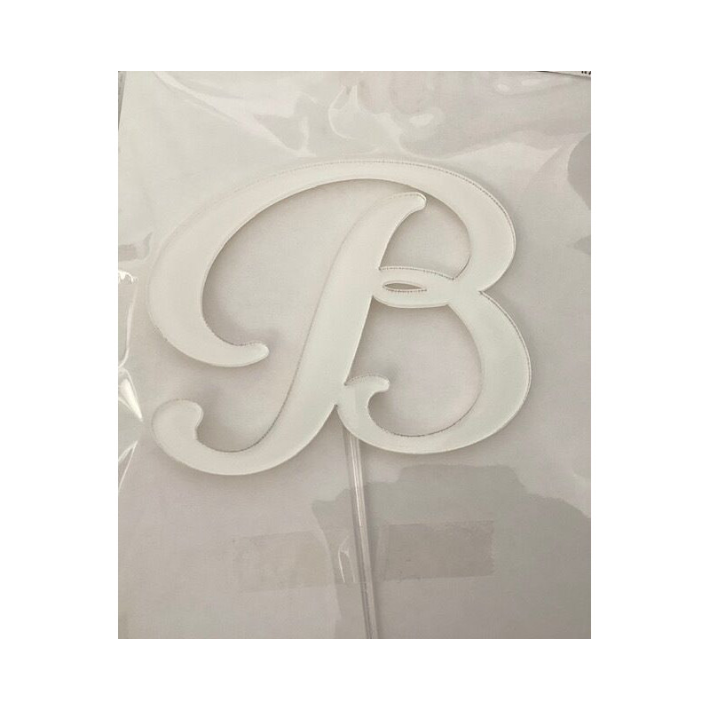 Letra B acrilico - branco