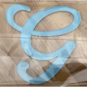 Letra G acrilico - azul