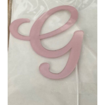 Letra G acrilico - rosa