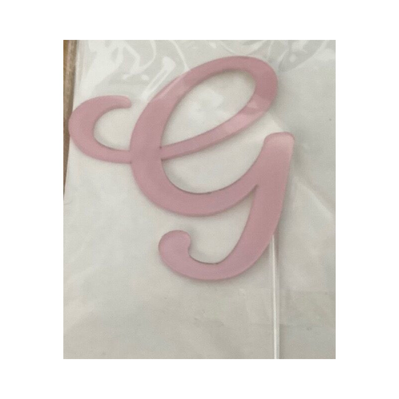 Letra G acrilico - rosa