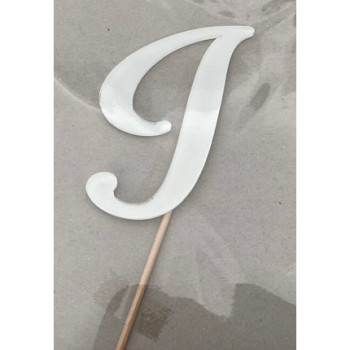 Letra I acrilico - branco