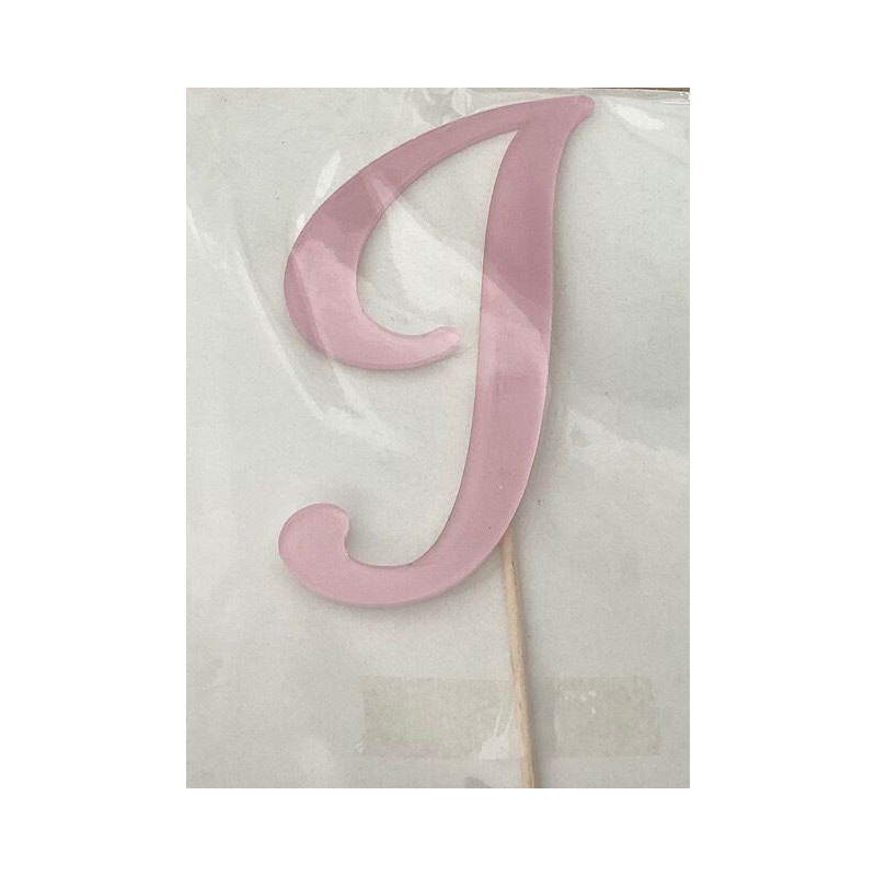 Letra J acrilico - rosa