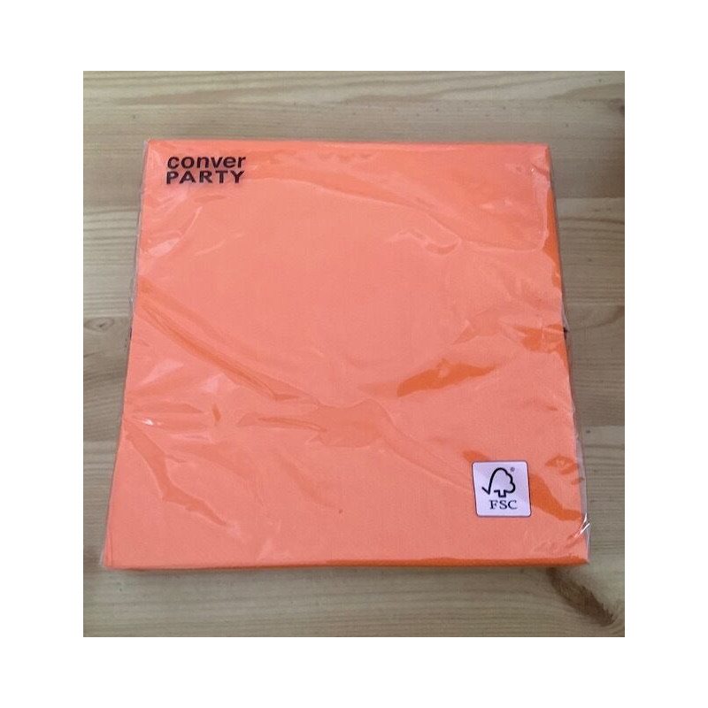 20 guardanapos 33x33cm laranja