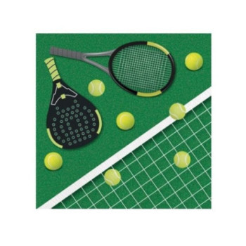 20 guardanapos 33x33cm Ténis/padel