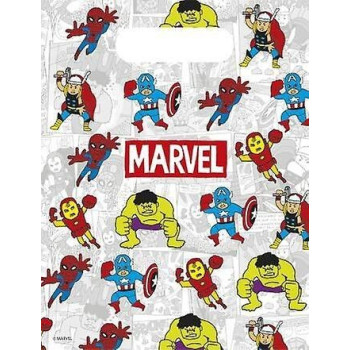 6 sacos oferta avengers team power