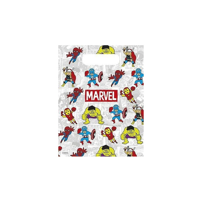 6 sacos oferta avengers team power