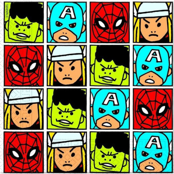 20guardanapos 33x33 cm avengers team power