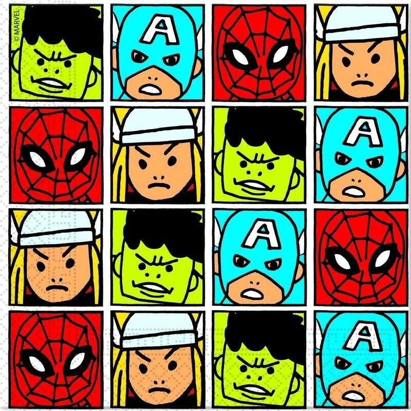 20guardanapos 33x33 cm avengers team power