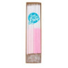 16 velas altas glitter rosa