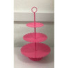 Estrutura 3 pratos rosa forte (aluguer sob consulta)