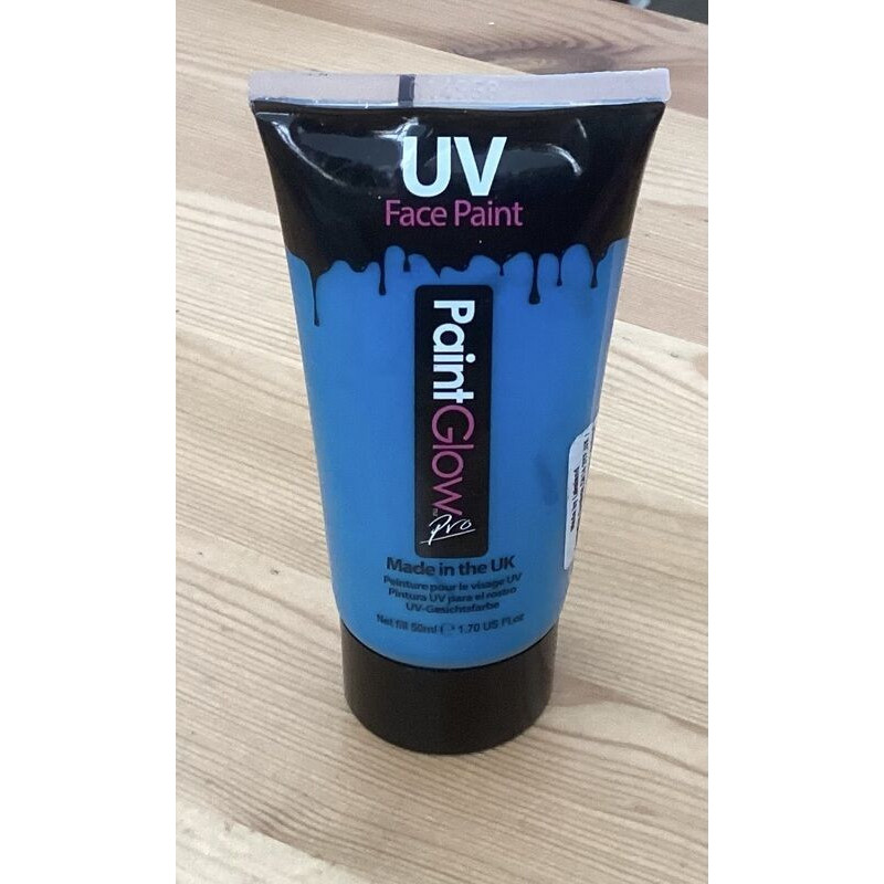 Tubo maquilhagem azul neon 50ml