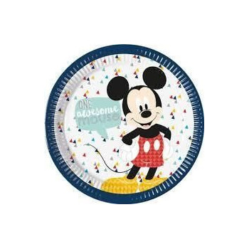 8 Pratos 23 cm Mickey Awesome