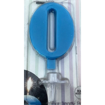 Vela Sparkling azul 9,5 cm Nº 0