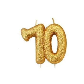 Vela Glitter 70 - ouro
