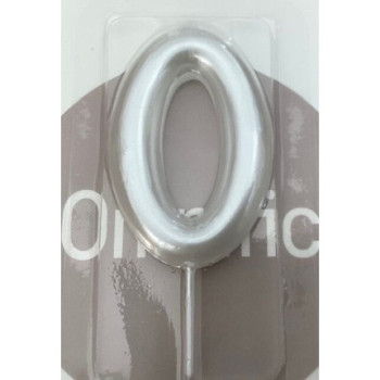 Vela de aniversário banco nacarado nº 0