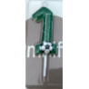 Vela 6cm branco nacarado nº 9