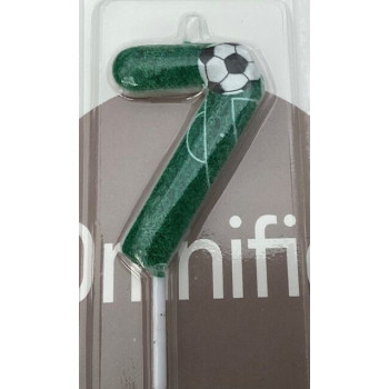 Vela 6cm verde futebol nº 7
