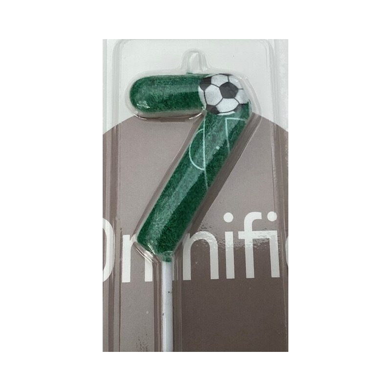 Vela 6cm verde futebol nº 7