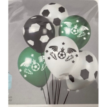 Set balões futebol 6 unidades