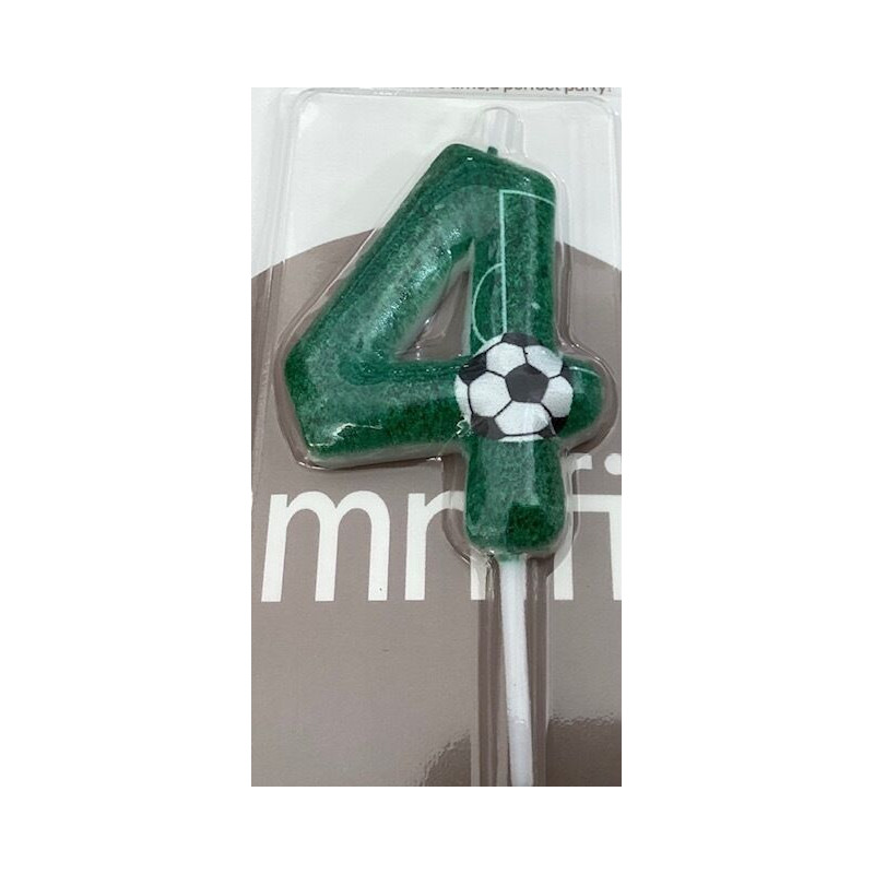 Vela 6cm verde futebol nº 4