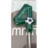 Vela 6cm verde futebol nº 4