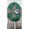 Vela 6cm verde futebol nº 3