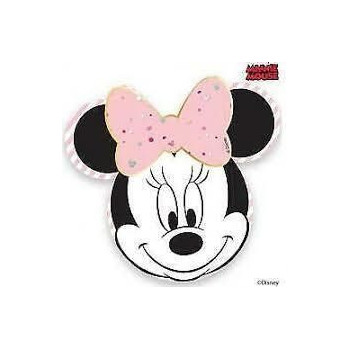 4 Pratos Recortados 31 cm Minnie Party Gem