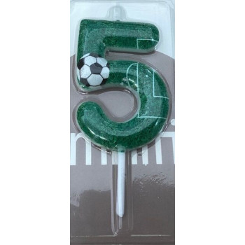 Vela 6cm verde futebol nº 5