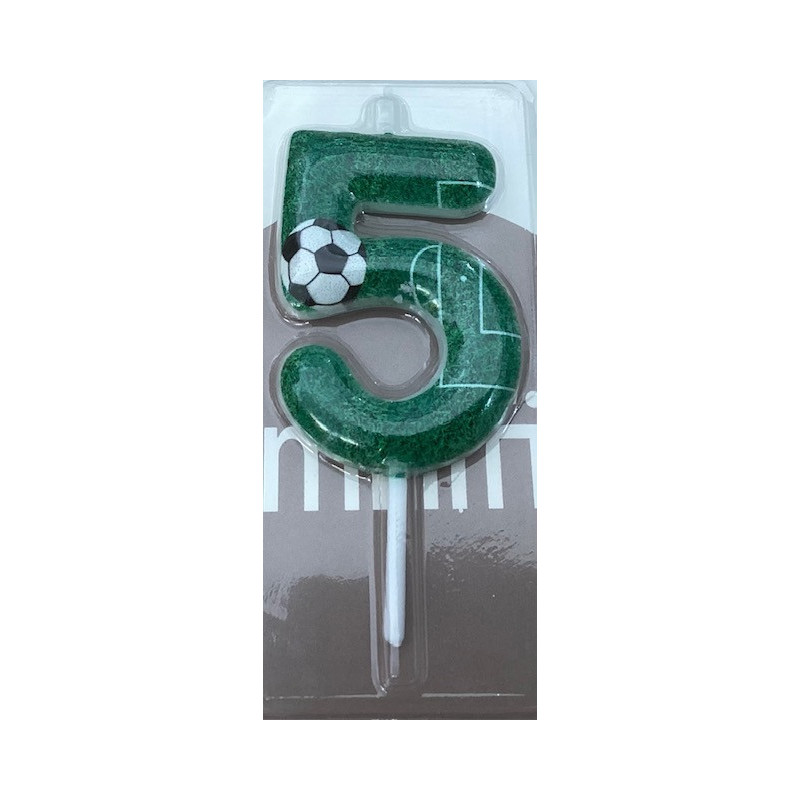 Vela 6cm verde futebol nº 5