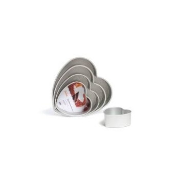 Forma coração aluminio adonizado 20x7,5cm