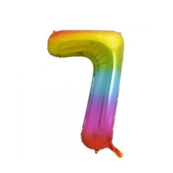 Balão Foil Rainbow nº 7 34" - 86,3 cm