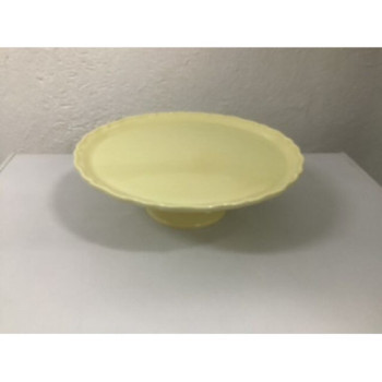 Prato pé grande amarelo claro 34x11cm (Aluguer sob consulta)