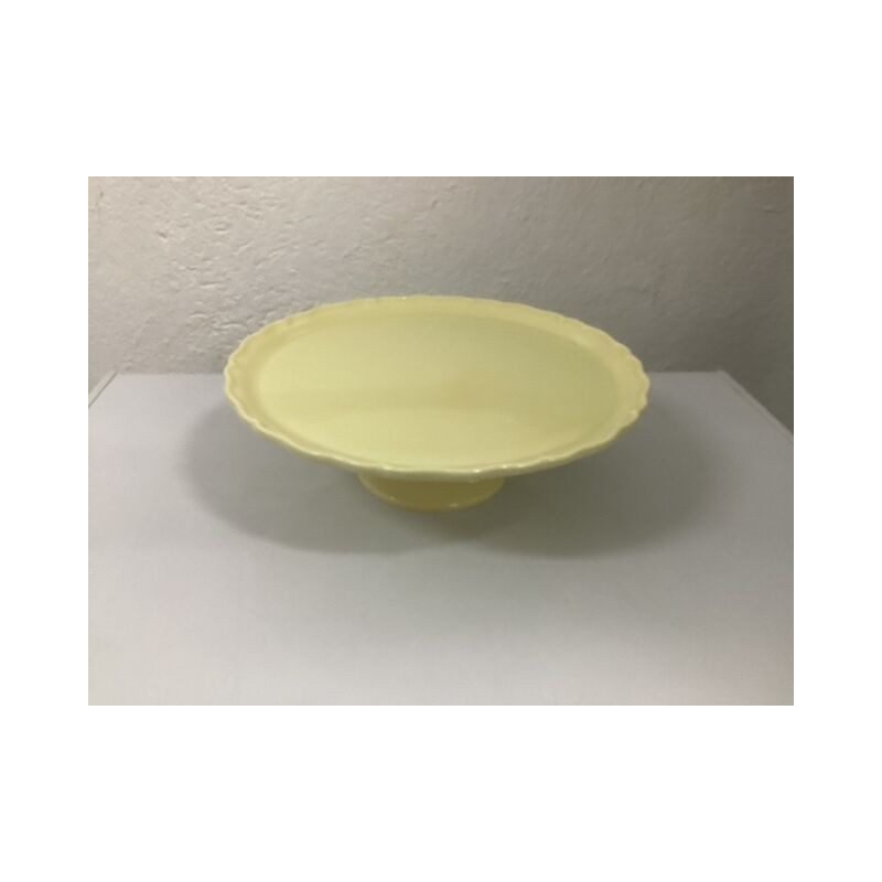 Prato pé grande amarelo claro 34x11cm (Aluguer sob consulta)