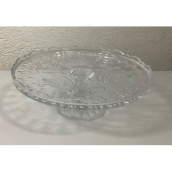 Prato pé vidro com relevos 30x11cm (aluguer sob consulta)