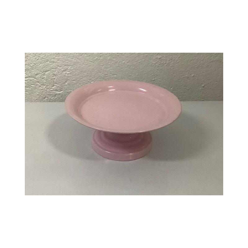 Prato pé metal rosa pequeno (aluguer sob consulta)