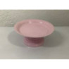 Prato pé metal rosa pequeno (aluguer sob consulta)