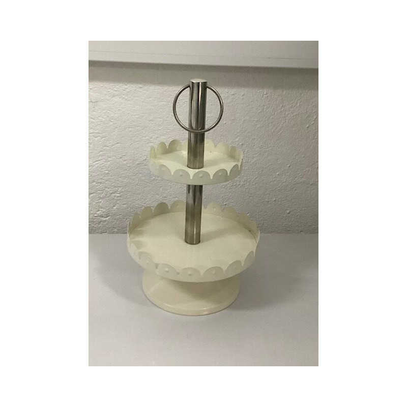 Suporte metal bege 2 pratos (aluguer sob consulta)