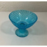 Taça pé vidro azul pequena (aluguer sob consulta)